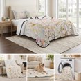 thumbnail image 6 of Queen Quilt Set 90''x96'', Spring Flowers Lightweight Bedspread Coverlet Set with 2 Pillow Shams, Watercolor Wildflowers Farmhouse Floral Breathable All Season Quilt Bedding for Bedroom/Guest Room, 6 of 9