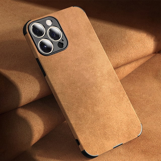 Luxury Lambskin Leather Phone Case For iPhone 14 13 12 11 Pro Max Mini X XS XR 7 8 Plus SE Retro Solid Color Soft Silicone Cover