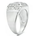 thumbnail image 2 of Size 8 - Men's Rhodium Plated Classic Ring With CZ Stones, 2 of 7