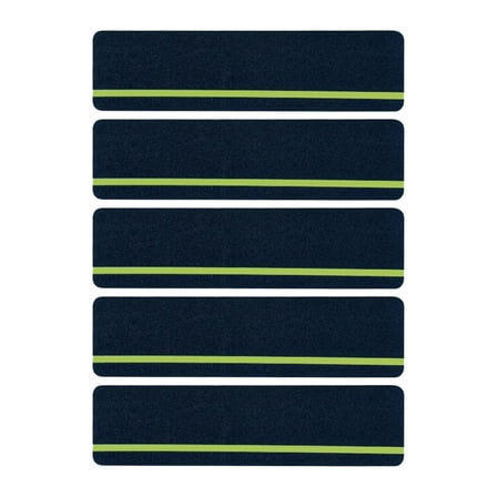 Moocorvic 5 Pcs Stair Treads with Reflective Strips, Anti Slip Carpet Stairs Runner for Wooden Steps, Indoor Outdoor