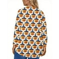 thumbnail image 3 of Abcomgle Plus Size Halloween Shirts for Women 3x Cute Witchs Hat Pumpkin Graphic Shirts for Women Oversized Crewneck Long Sleeve Tee Top for Women Fall Loose Fit Halloween Clothes for Women,5XL, 3 of 4