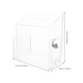thumbnail image 2 of SOPOTUTU Tip Box For Cash Clear Acrylic Ballot Collection Box For Office 1Pcs, 2 of 8