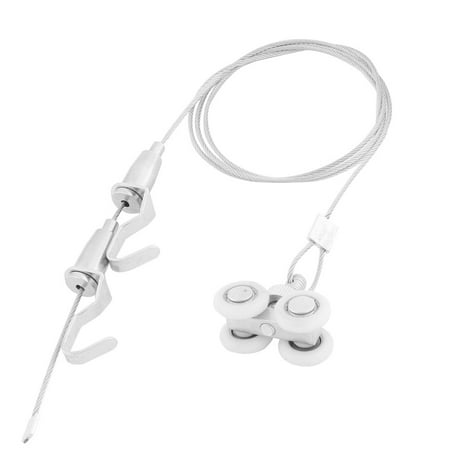 Exhibition Gallery Metal 2 Hooks Ceiling Mount Hanging Picture Painting Hook Silver Tone Walmart Canada