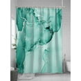 thumbnail image 5 of Teal Abstract Shower Curtain, Silver Marble Ripples Clouds Luxury Fluid Art Waterproof Shower Curtain Set with 12 Hooks Lightweight Washable Fabric Shower Curtains for Bathroom 72x78 Inches, 5 of 6
