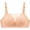 Beige, variant on Alun Women's Wireless Push up Bras Floral Lace Splicing Design Seamless T Shirt Bra Comfort Light Support Thin Padded Full Coverage Everyday Wear Bralettes Red 46