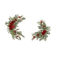 thumbnail image 1 of Ounissouiy colgante de flores artificiales Swag Rosa y Gypsophila para boda decoración fiestas Rosa roja grande 60x35cm, 1 of 6