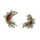 thumbnail image 1 of Cateissary Hermosa flor artificial colgante Swag Rose y Gypsophila para fiesta de boda Kits de decoración para fiestas Rosa roja grande 60x35cm, 1 of 6