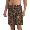 thumbnail image 2 of Salouo Brown Camouflage Skull Pattern Swim Trunks for Men,Men's Hawaiian Bathing Suit Swimsuits Quick Dry Swimming Board Shorts Beach Shorts with Pockets-XX-Large, 2 of 6