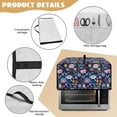 thumbnail image 6 of Renewold Toaster Oven Protection Case Stain-Resistant Washable Smart Oven Air Fryer Cover Countertop Appliance Protective Case Kitchen Decor, 18.5 x 14.5 x 9 Inches, Hippie Flower Lotus Blue Violet, 6 of 7