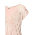 thumbnail image 6 of LASCANA Women's Crochet Insert Short Sleeve Top Crochet Detail, 6 of 6