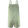 thumbnail image 3 of CORIRESHA Women's Summer Casual Fashion Metal Chain Strap Textured Sleeveless Pocket Jumpsuit, 3 of 4