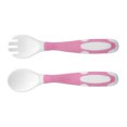 thumbnail image 4 of Baby Utensils Set, Rounded Tip Training Spoon Easy Grip Easy  Baby Fork Spoon  For Self Feeding, 4 of 8