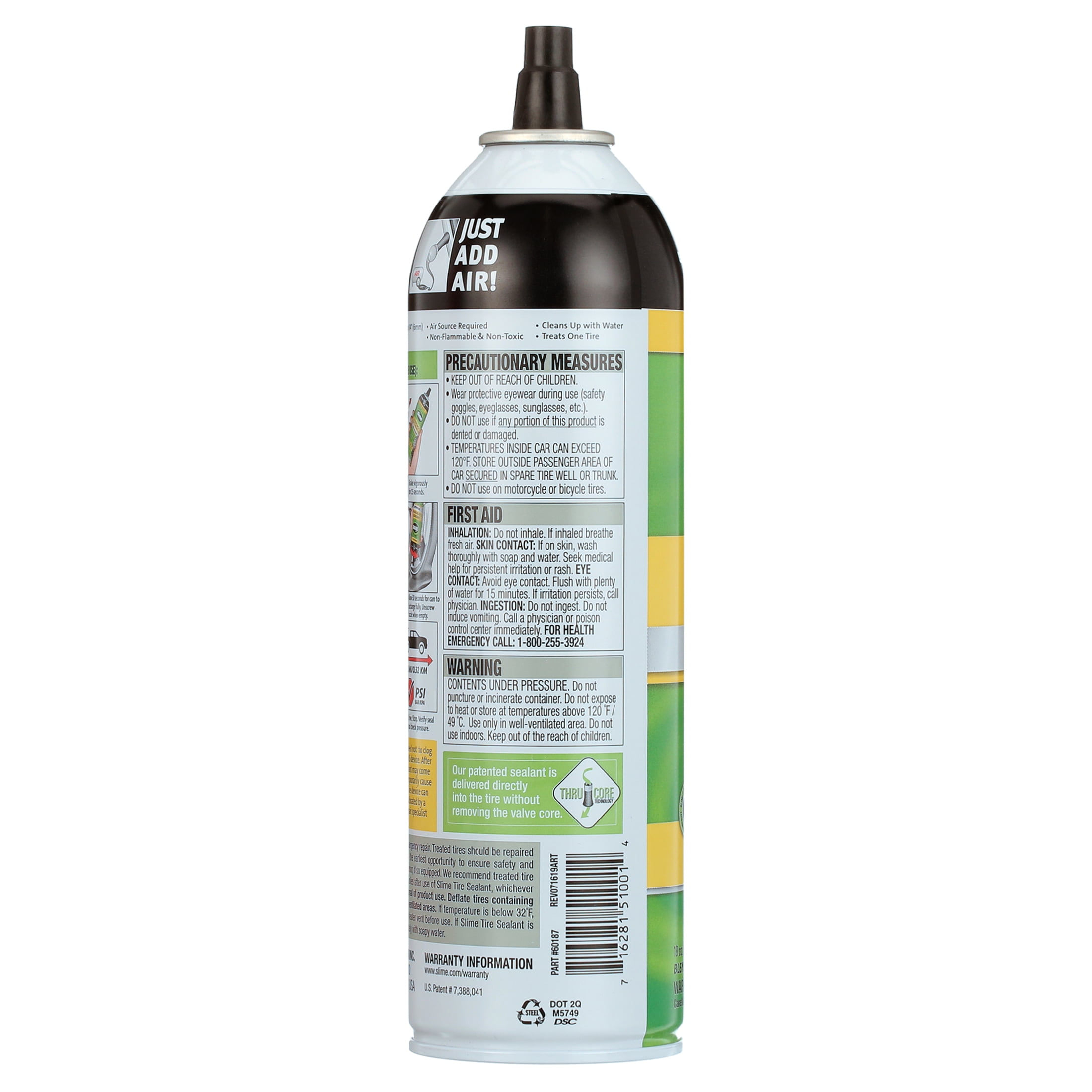 Slime Thru-Core Emergency Flat Tire Sealant 18 oz - 60187