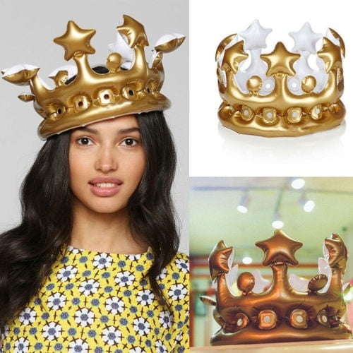 Inflatable Gold Crown Kids Adult Birthday Hats Cap King Toy Party Decoration Walmart Canada