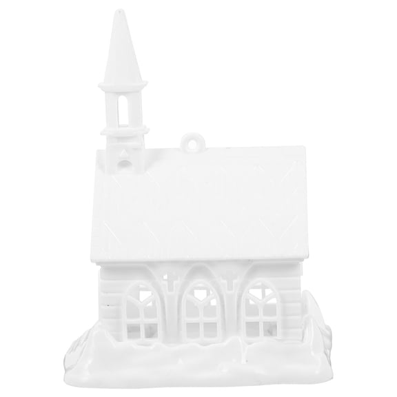 FUTUREORYY Miniature Small House Model 1Pc 10x7.5x6in Plastic Craft for Tabletop Decoration Christmas Holiday Festival