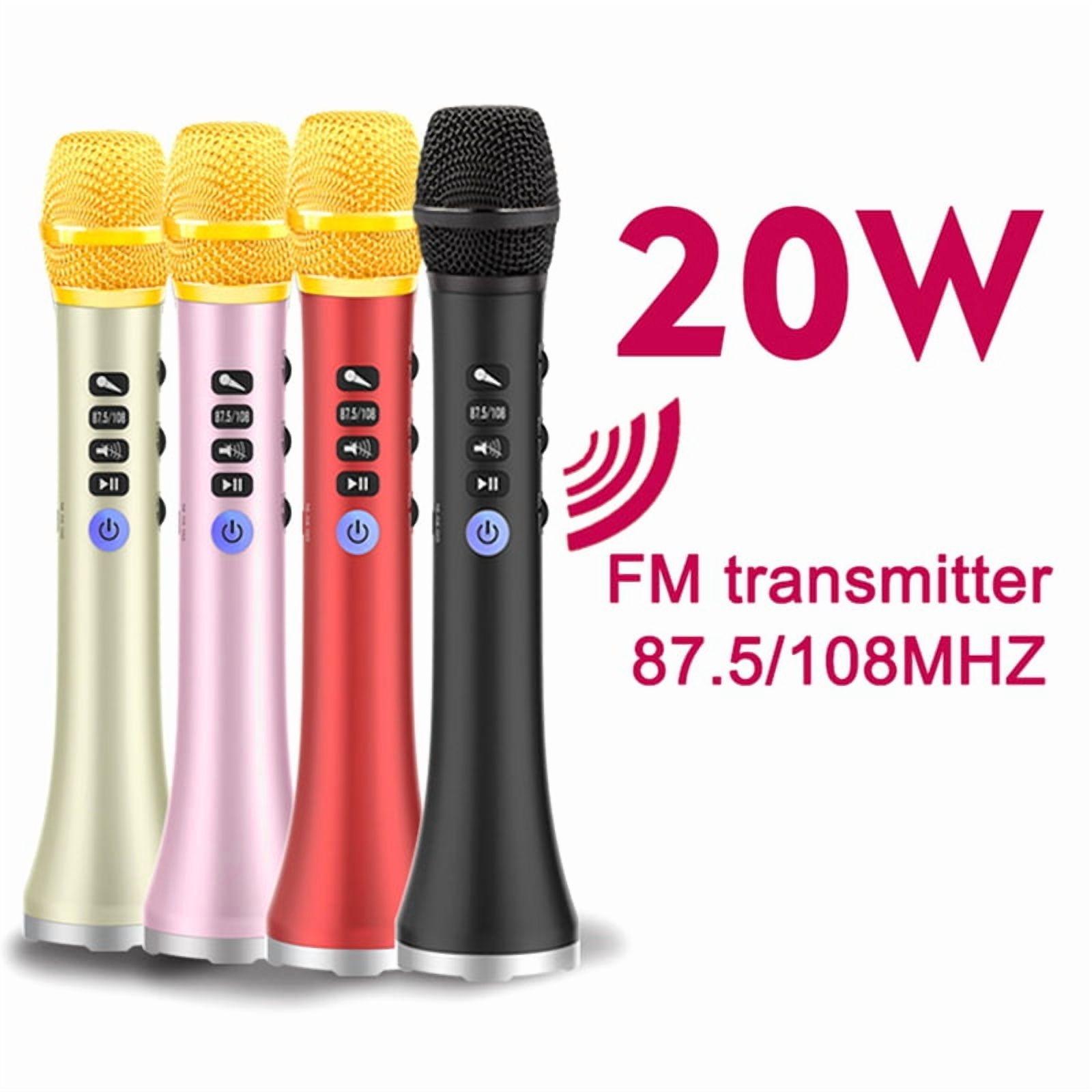 L-698DSP 20W Bluetooth Microphone with Wireless Speaker for Enhanced Sound Quality Black