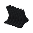 thumbnail image 4 of Hanes Unisex Plain Black Socks Pack, 6 Pairs, Crew S, 4 of 7