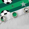 thumbnail image 4 of Feelyou Cartoon Football Soccer Curtains Pack of 2 (42x84 Each), Stars Print Curtains Blackout, Green Stripe Abstract Bedroom Curtains, Blackout Curtains Bedroom Decor, 4 of 6