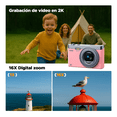 thumbnail image 4 of Cámara Digital 50mp 2k Webcam Autofoco Principiante +32gb Eo Safe Imports Rosa, 4 of 5