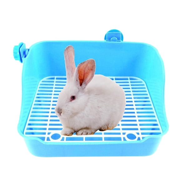 Caja de Arena para Conejos Colco Inodoro con bandeja de arena Azul