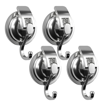 

4PCS Hooks Strong Self Adhesive Door Wall Hangers Hooks Suction Heavy Load Rack Cup Sucker for Kitchen Bathroom A