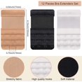 thumbnail image 2 of 12 Pieces Women's Bra Extenders 4 Hooks for Plus Size Soft Comfortable Stretchy Elastic Bra Extension Strap Bra Band Extender, 2 of 6