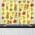 thumbnail image 3 of MKHERT Hawaii Luau Window Curtains Kitchen Curtain Room Bedroom Drapes Curtains 26x39 inch, 2 Piece, 3 of 3