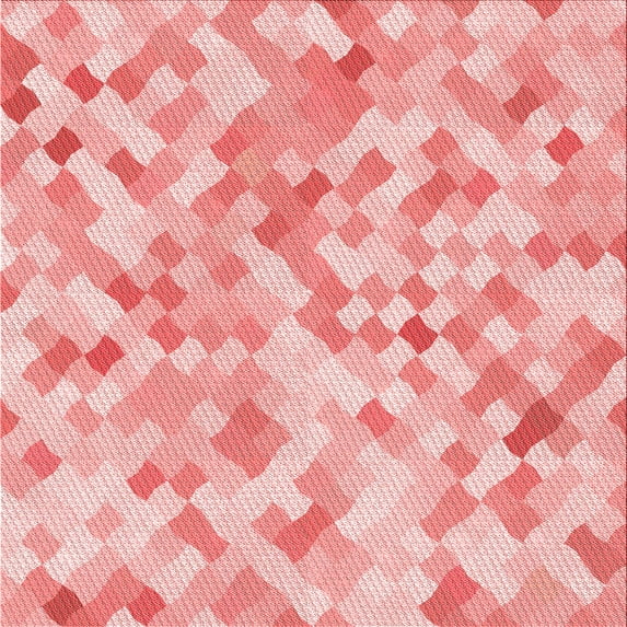 Ahgly Company Indoor Square Patterned Bean Red Area Rugs, 4' Square