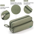 thumbnail image 3 of Estuche para bolígrafos de alta capacidad, organizador de papelería con 2 compartimentos, bolsa para bolígrafos de mano, 3 of 5