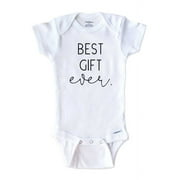 Best Gift Ever - surprise husband and grandparents onesie birth pregnancy announcement - White 0-3 Months