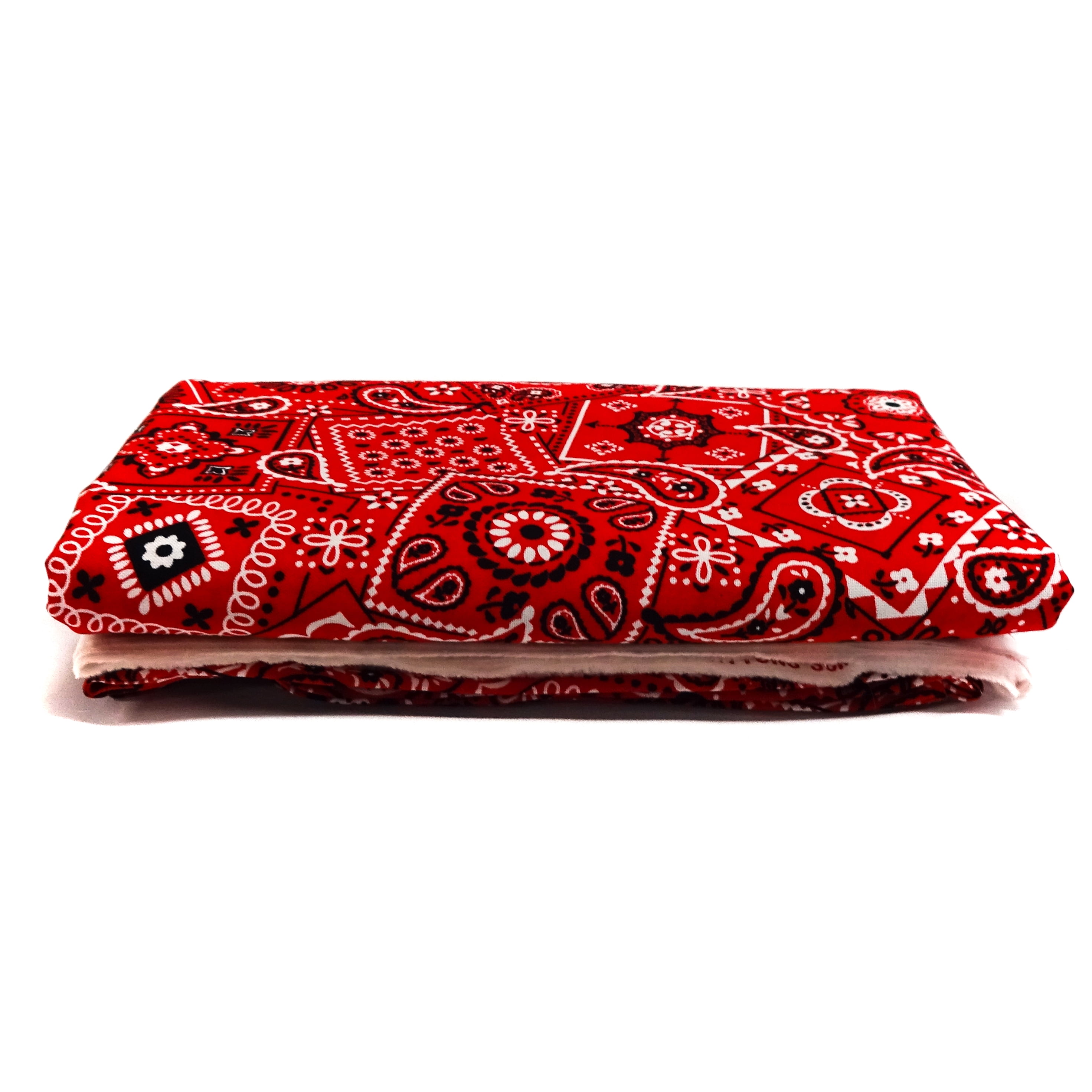 Waverly Inspirations 45" (8 Yards Cut) 100% Cotton Printed Bandana Craft Fabric, Red