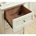 thumbnail image 2 of A-America Northlake 3 Drawer Solid Wood Charger Nightstand in White Linen, 2 of 3
