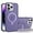Purple, variant on Compatible with iPhone 15 Pro Max Case with Ring Stand 180° Rotatable Magnetic Kickstand Invisible Holder Frosted Translucent Fashion Luxury Protection Shockproof Case for Women Girls Man
