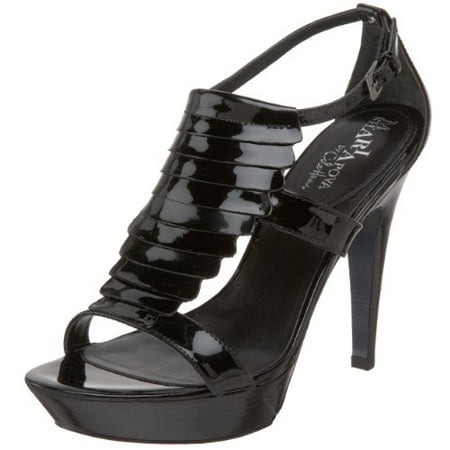 Maria Sharapova Collection by Cole Haan Women's Gwaltney Sandal,Black Patent,10.5 B