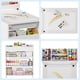 thumbnail image 4 of Para niños grande art escritorio con double-sided almacenamiento cabinets y 2 stools, mdf children’s drawing mesa set, blanca, 4 of 6
