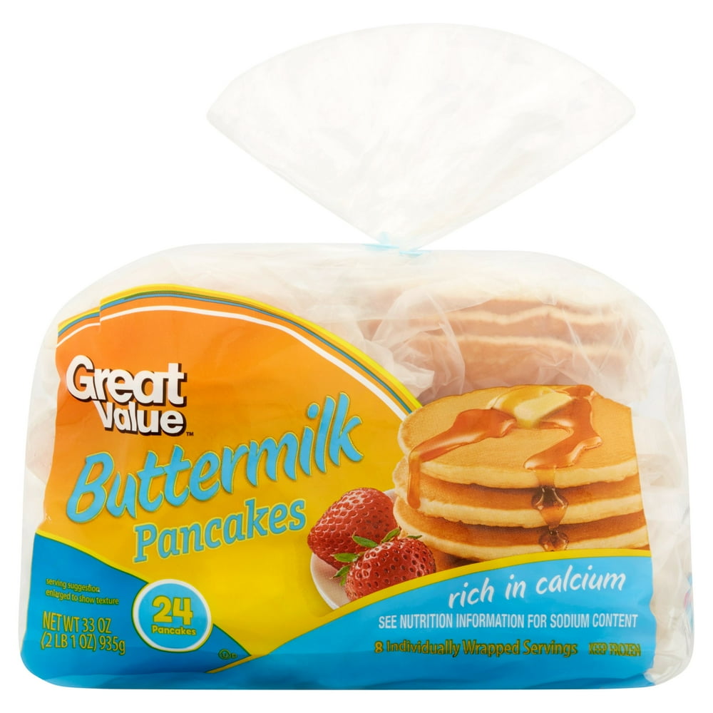 Great Value Buttermilk Pancakes, 24 count, 33 oz