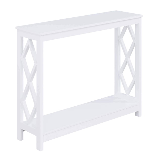 Convenience Concepts Table Console Diamant en Finition Bois Blanc