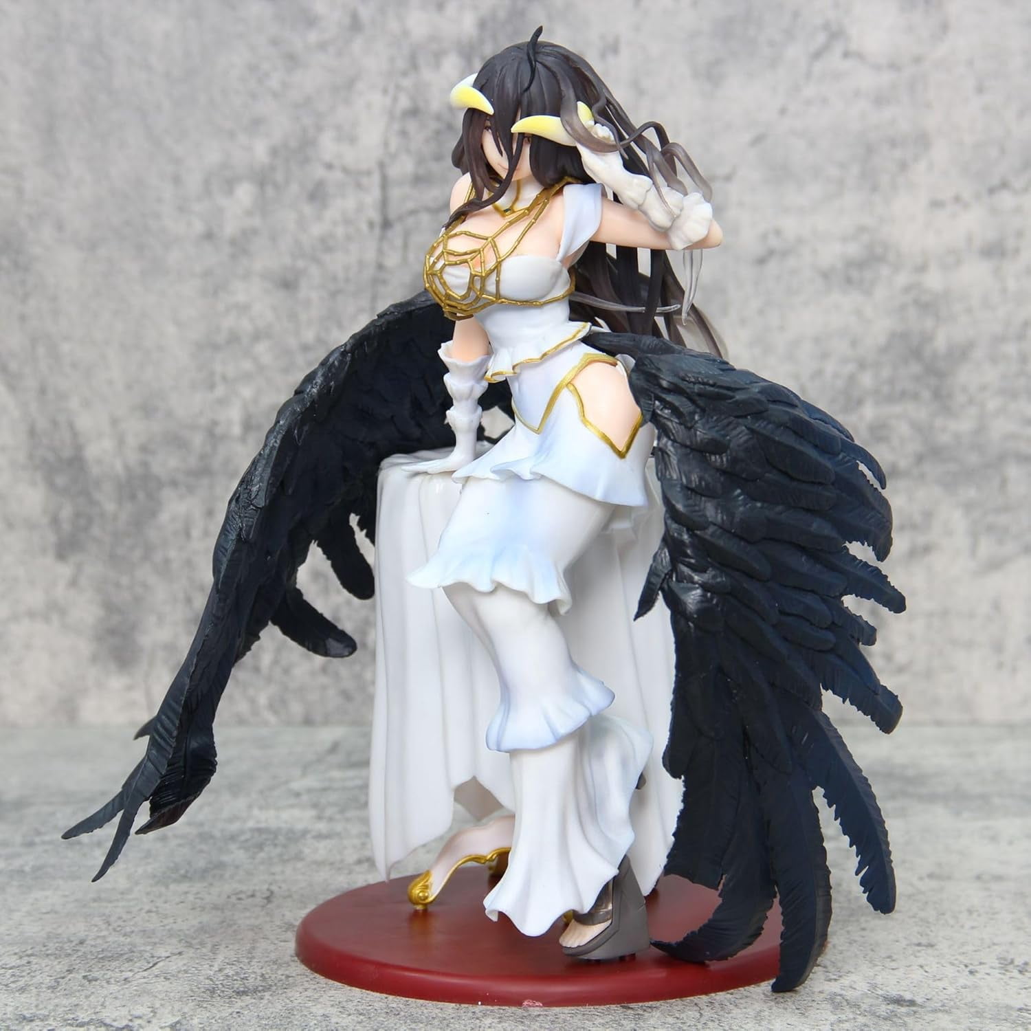 Albedo Figure Standing Dining Table Albedo Anime Figures 28cm/11inch PVC Character Action Model Figure Statue Decoration Ornament Gifts