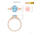 thumbnail image 5 of ANGARA Natural Classic Oval 1.5 ct Aquamarine Criss-Cross Cocktail Ring in 14K Rose Gold for Women (Size-9x7mm) | March Birthstone, Anniversary, Jewelry Gift for Women | Natural Aquamarine Ring, 5 of 9