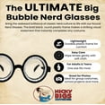 thumbnail image 2 of Nicky Bigs Novelties Round Nerd Glasses for Adults – Oversized Bubble Lenses & Vintage-Style Black Frame – Funny Halloween, Cosplay & Party Props, 2 of 6