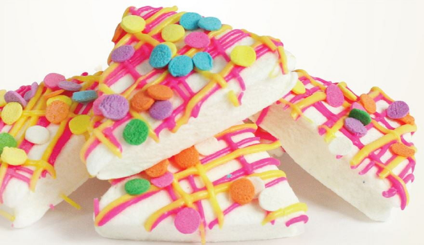 (4 pack) MALLOWOW! Cake Walk Marshmallows, Snacking Treat, 4.8 Ounce. Packaged in a resealable bag