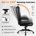thumbnail image 6 of Waleaf Home Office Chair, Big and Tall Desk Chair 8Hours Heavy Duty Design, Ergonomic High Back Cushion Lumbar Back Support, Computer Desk Chair, Adjustable Executive Leather Chair with Arms, 6 of 11