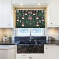 thumbnail image 5 of Yayeee Kitchen Curtains Tier Pair Light Filtering 27"x36" Rod Pocket Short Cafe Window Panel, Green Christmas Hats, 5 of 7