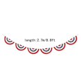 thumbnail image 3 of Independence Day Patriotic Hanging Banner Flags for Outdoor Indoor Party Decor, American Star Semi-Circular Celebration Bunting with Durable Plastic Design, 3 of 9