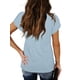 thumbnail image 3 of Lucakuins, camisetas de manga corta para mujer, blusa informal de moda de Color sólido, Tops holgados de verano, ropa de calle Lucakuins moda, 3 of 4