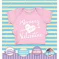 thumbnail image 2 of Shop4Ever Mommy is My Valentine Baby's Bodysuit Infant Cotton Romper 6 Months Pink, 2 of 5