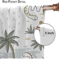 thumbnail image 6 of Kids Cartoon Dinosaur Curtain Green Blue White Cute Animal Curtain with Rod Pocket for Bedroom Nursery Home Decor Drapes Window Treatments 2 Panels Set 84x84in, 6 of 6