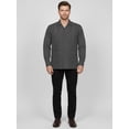 thumbnail image 2 of J. METHOD Men's Long Sleeve Cuban Guayabera Shirt Short Sleeve Button Down Classic Embroidered 4 Pockets Casual Top NEMT118 Charcoal XL, 2 of 4
