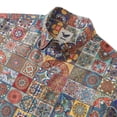 thumbnail image 2 of YIUME Men's Hawaiian Shirt Geometric Dreams Print Cotton Button-down Short Sleeve Aloha Shirt, 2 of 8