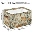thumbnail image 4 of Yayeee Canvas Storage Basket with Handles for Shelves Fabric Bins Closet Organizer, Deer Pattern, 4 of 8